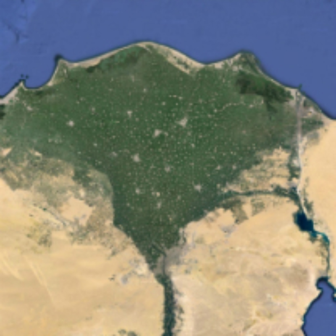 Satellitenbild der Nilregion