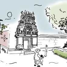 Vision der Autoren für eine grüne, gesunde und aktive Nachbarschaft in Bengaluru, Indien.